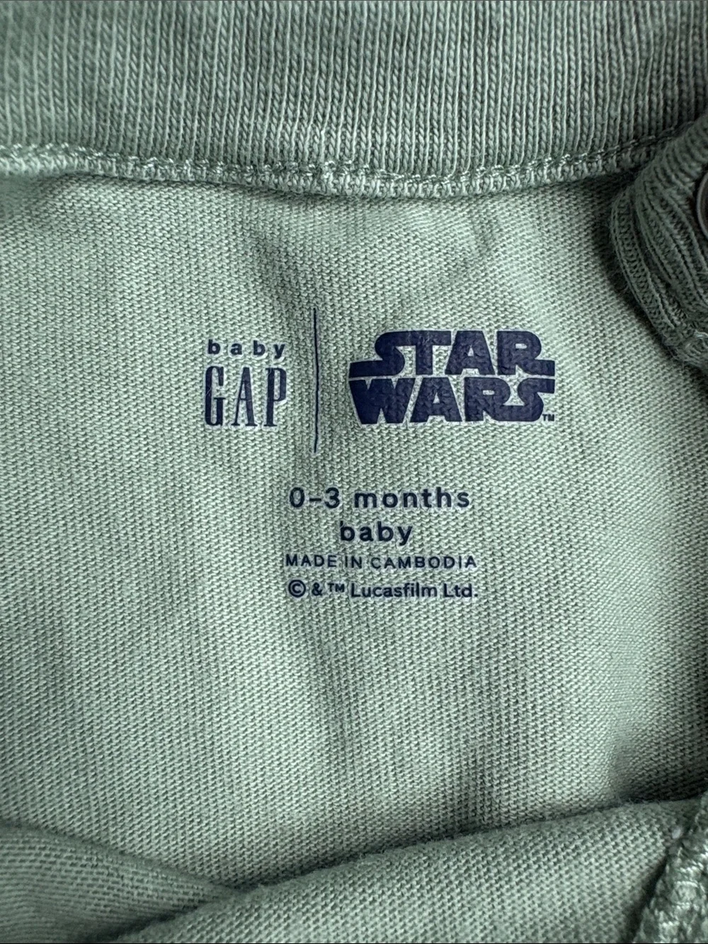 Star Wars Baby Yoda 0-3M One-Piece Romper